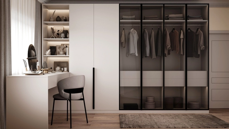 Шкаф распашной со столом SYMPHONY 2