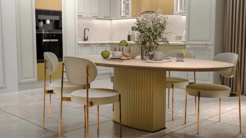 Обеденный овальный стол GROOVE