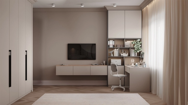 Шкаф распашной с рабочей зоной SYMPHONY