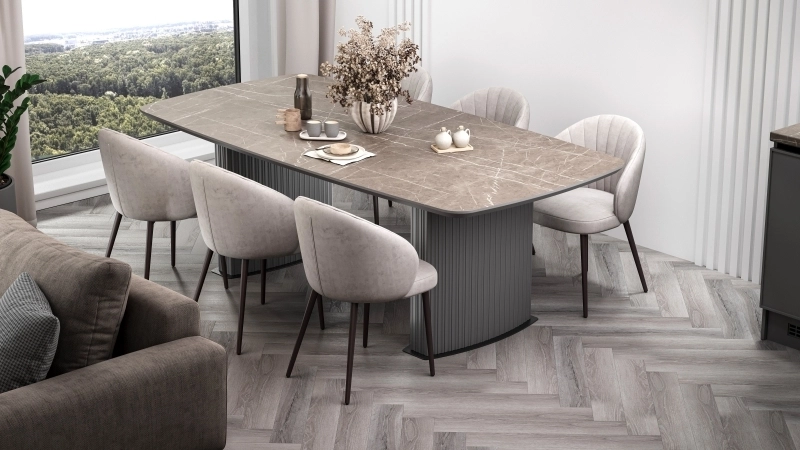 Обеденный стол на двух опорах GROOVE